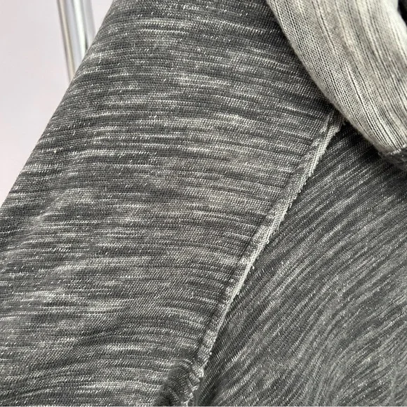 Free People Beach Heather Gray Cowl Neck Lagenlook Sweater Size Large - “Titus” - Picture 4 of 14